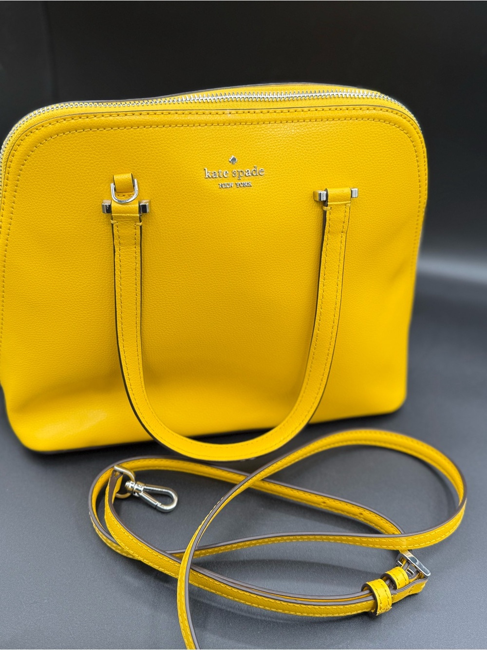 kate spade Yellow Dome Satchel with Detachable Strap